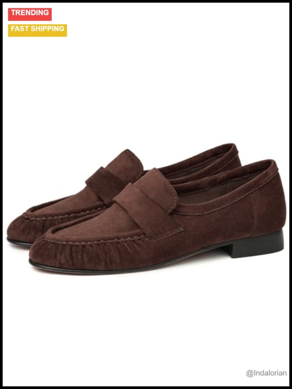 Women's Slip On Chunky Heel Penny Loafers Round Toe Comfort Dressy Work Flats